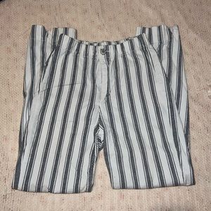 Brandy Melville gray and white striped pants